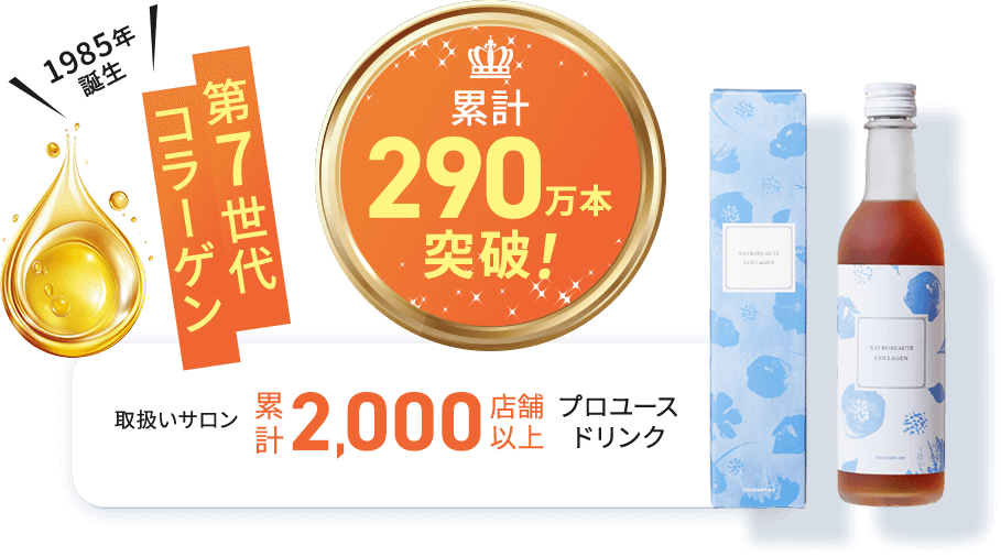 第７世代コラーゲン累計2000店舗以上プロユースドリンク